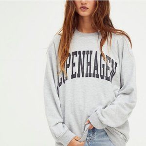 NWOT Free People x Original Retro Classic Crew Sweatshirt "Copenhagen" Sz M